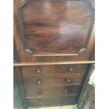 A Victorian mahogany collectors cabinet with fall