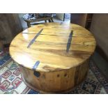 An Indonesian hardwood round table cabinet, width