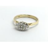 An 18ct yellow gold and diamond ring, approx 0.20c