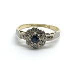 An 18ct yellow gold 1930â€™s sapphire and diamond