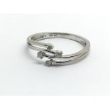 A 9ct white gold and diamond ring, approx 0.25ct,