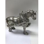 A silver solid cast, shire horse London hallmarks,
