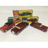 Corgi toys, boxed, #216M Austin A40 saloon, #253 M