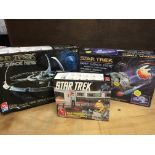 2 Star Trek Ertl kits and a deep space 9 runabout