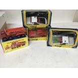 Corgi toys , boxed, 3x #430 Porsche 924 and Matchb