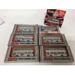 Dinky toys, #297 Silver jubilee bus x5, #471 Londo