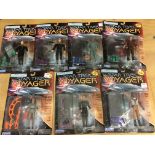 A collection of Star Trek Voyager figures (7)