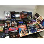 A collection of Star Trek books and informational