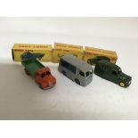 Dinky toys, boxed, #414 rear tipping wagon , missi
