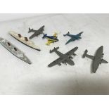 A collection of diecast loose toys including Dinky