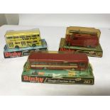 Dinky toys, boxed, #283 Single decker bus, #295 At