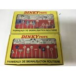 Dinky toys, boxed, #592 Road signs and #593 Motorw