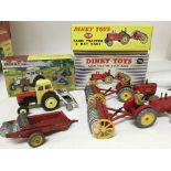 Dinky toys, boxed, #325 David Brown tractor with d