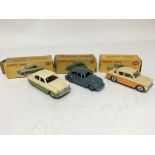 Dinky toys, boxed, #162 Ford Zephyr saloon, end fl