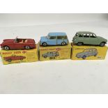 Dinky toys, boxed, #112 Austin Healey sprite, #199