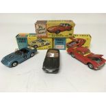 Corgi toys, boxed, #318 Lotus Elan S2, #218 Aston
