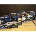 4 Star Trek ships including the Enterprise and Exc