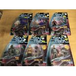 Star Trek warp factor series figures, all carded (