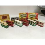 Dinky toys, boxed, #290 Double deck bus, repro box