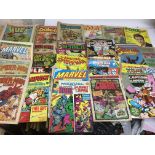 A collection of UK comics including Marvel Spider-