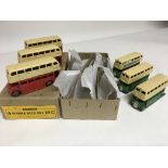 Dinky toys, #29C, Trade box 6x Double deck bus, bo