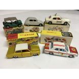Dinky toys, boxed, #133 Ford Cortina, #1413 Citroe
