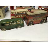 Brimtoys, tinplate, clockwork, buses including Gre