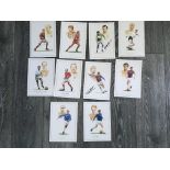 1966 England Signed World Cup Art Cards: 100% genu