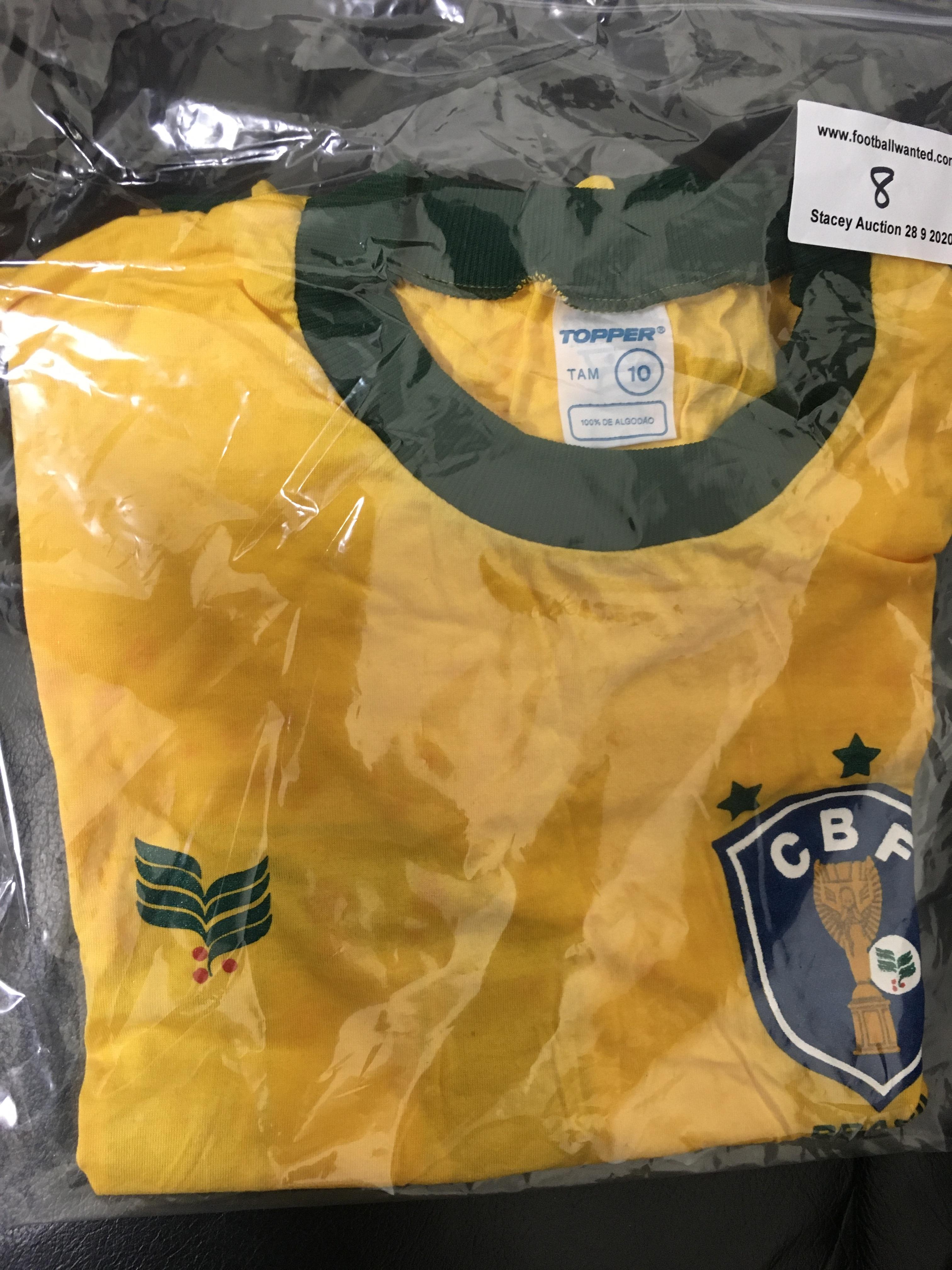 1982 Zico Brazil Match Worn Football Shirt: Yellow