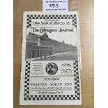 32/33 Fulham v Preston North End Football Programm