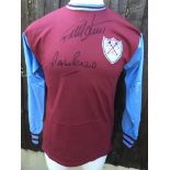 West Ham Signed 1965 ECWC Final Football Shirt: Si