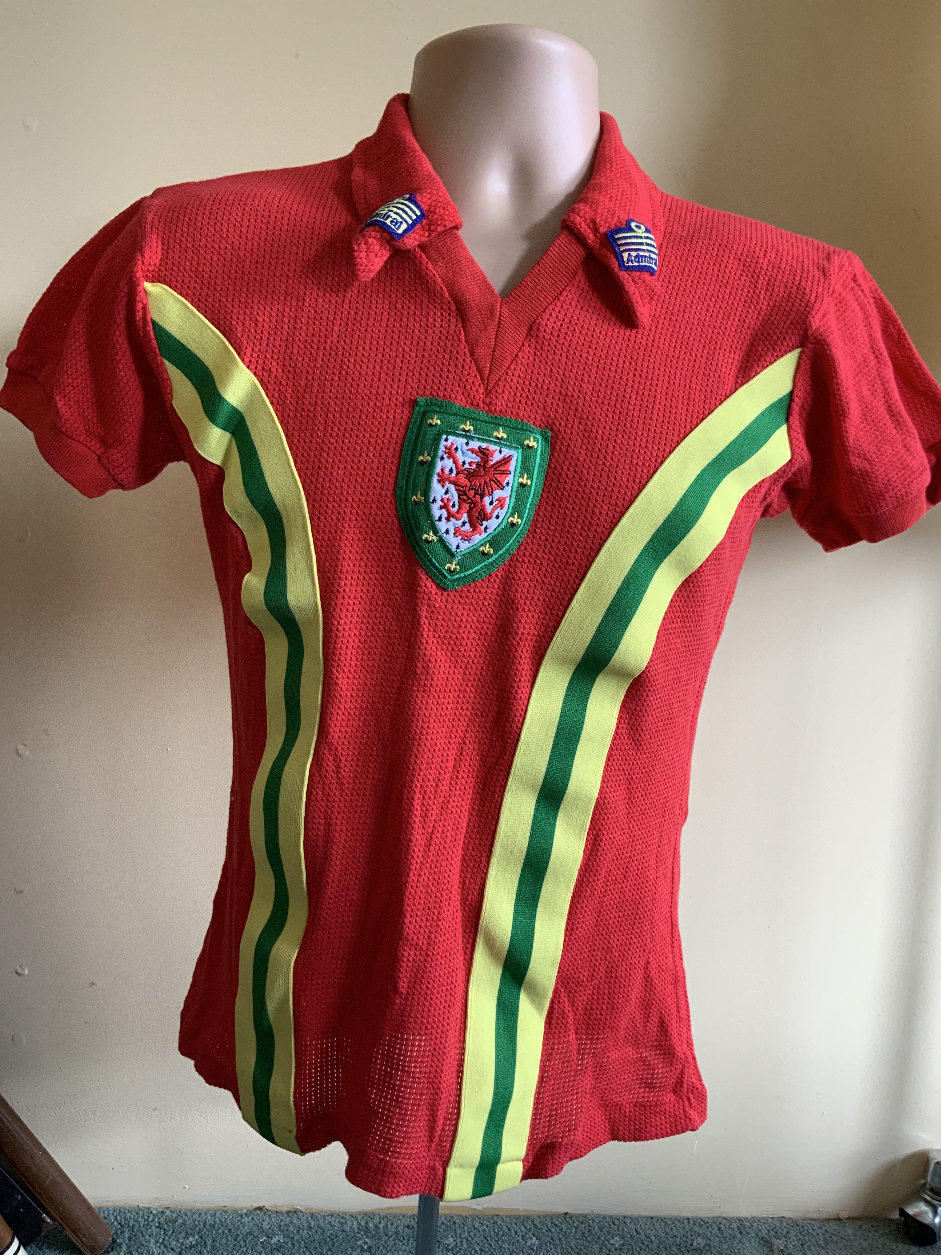 1979 Wales Match Worn Iconic Football Shirt: Red n