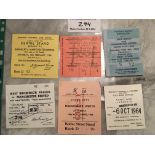 1960s Manchester United Away Football Tickets: 64/