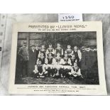 1906/07 Harwich + Parkeston Large Football Postcar