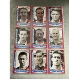 1950s West Ham Football Cards: Full set of 9 from