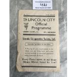 44/45 Lincoln City v Chesterfield Football Program