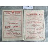 46/47 Liverpool Home FA Cup Football Programmes: E