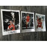 Arsenal Signed Football Prints: 4 large ltd editio