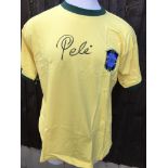 Pele Signed Brazil Football Shirt: Clearly signed