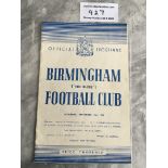 38/39 Birmingham City v Stoke City Football Progra