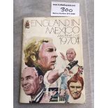 1970 World Cup England Football Itinerary. Excelle