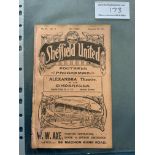 1913/14 Sheffield United v Derby County Football P