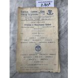 57/58 Everton Reserves v Manchester United Footbal