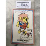 Geoff Hurst 1966 World Cup Willie Signed Postcard: