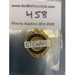 1927 FA Cup Final Stewards Badge: Cardiff City v A