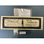 Sunderland 1913 FA Cup Final Memorandum Card: In m