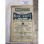 1925/26 Manchester City v Arsenal Football Program