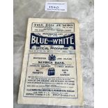 1928/29 Manchester City v Birmingham Football Prog