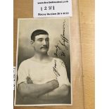 1906/07 Leeds City Player Signed Football Postcard