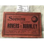 1912/1913 Blackburn Rovers v Burnley Souvenir Broc